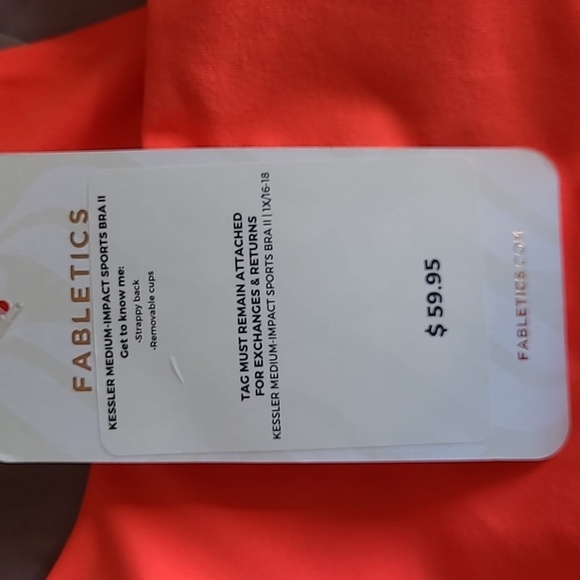 Fabletics Sports Bra, Pink, Size 1X/16-18 - Picture 4 of 4